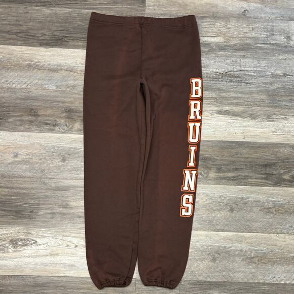 Vintage 90s Russell Athletics Bruins Brown Mens‎ L Sweatpants Joggers USA Made - Picture 1 of 11